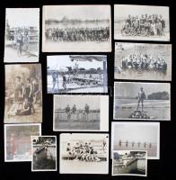 cca 1920-80 Fürdőzők, avagy az út az egész alakos "fürdőruhától" a fecskéig.  13db különböző méretben és minőségben, 6x8cm és 12x17cm között