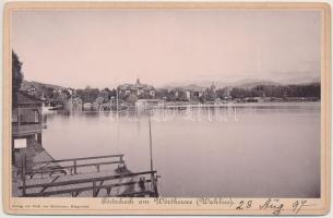 1897 Wörthi tó, fotó kartonra kasírozva, Kleinmayr, Klagenfurt, 10x16cm