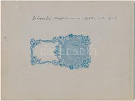 1928 Szárazd, a baptista konferencia résztvevői, csoportkép, keményhátú fotó, hátulján feliratozva, ...