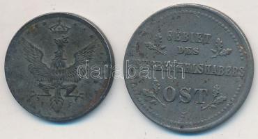 Vegyes: Német Birodalom / Keleti Főparancsnokság 1916A 1k Fe + Lengyelország / Német megszállás 1917...