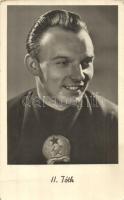 Tóth II. József, futballista, az Aranycsapat tagja, kiadja a Képzőművészeti Alap 5. sz. fiókja / József Tóth II., Hungarian football player, member of the Golden Team (fa)