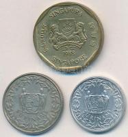 Vegyes: Suriname 1976. 25c Cu-Ni + 1977. 1c Al + Szingapúr 1988. 1$ Al-Br T:2
Mixed: Suriname 1976....