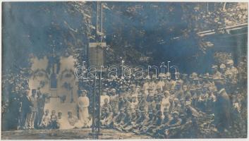 cca 1914-1918 Arad, városligeti katonai kórház, hátulján feliratozva, 13×22,5 cm