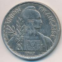 Francia Indokína 1947. 1P Cu-Ni T:2 ph. French Indo-China 1947. 1 Piastre Cu-Ni C:XF edge error