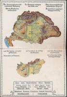 Az ezeréves egységes Magyarország és a trianoni béke szörnyszülöttje; kihajtható képeslap, kiadja az Urmánczy Akció / irredenta map of Hungary after the Treaty of Trianon, folding card (hajtásnál elvált / bent 'til broken)