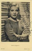 Eggerth Márta színésznő dedikált fotólapja