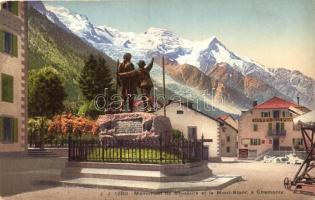 Chamonix, Monument de Saussure, Mont Blanc, Hotel de la Post