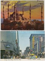 ~130 db MODERN városképes képeslap, nagyrészt Európa, néhány kanadai és japán lappal, vegyes minőség...