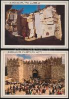 20 db MODERN, nagyméretű (~11,8x16,8 cm) megíratlan izraeli városképes képeslap, néhány másodpéldánnyal / 20 modern, big sized (~11,8x16,8 cm) unused town view postcards from Israel, with some duplicates