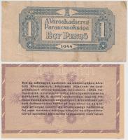 1944. 1P "A Vörös Hadsereg Parancsnoksága" elcsúszott nyomat + 1946. 100.000AP vágáshibás ...