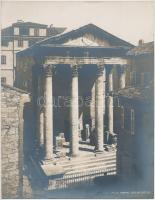 cca 1910 Pola, Augustus-templom, Alois Beer (1840-1916) cs. és kir. udvari tengerészeti fotográfus felvétele (2187. sz.), szárazpecséttel jelzett, 27×21 cm