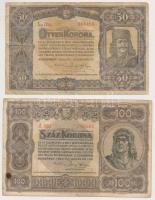 1920. 50K + 100K + 500K + 1000K, mindegyik "Orell Füssli Zürich" T:III-IV