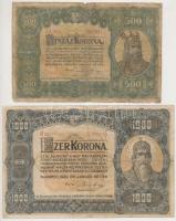 1920. 50K + 100K + 500K + 1000K, mindegyik "Orell Füssli Zürich" T:III-IV