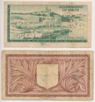 Málta 1951. (1949) 1Ł + 1963. (1949) 10Sh T:III-,IIII
Malta 1951. (1949) 1 Pound + 1963. (1949) 10 ...