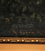 Spányi jelzéssel: Ártér. Olaj, vászon, keretben, 50×60 cm