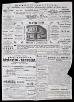 1858 Pesti Napló 9. évf. május 21-i lapszáma, számos érdekességgel, kis sérüléssel