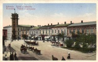 Kolomyja, Kolomea; Rynek z ratuszem / main square, town hall &#039;K.u.K. Schlafwagen- Sanitätszug Nr. XIII&#039;