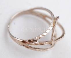 Női ezüst(Ag) gyűrű, jelzett, méret: 58,  nettó: 3,3 g