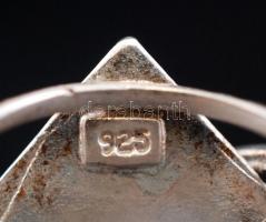 Női ezüst(Ag) gyűrű, jelzett, méret: 58,  nettó: 3,3 g