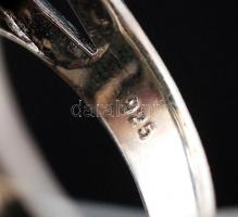 Női ezüst(Ag) gyűrű, jelzett, méret: 55,  nettó: 5,7 g