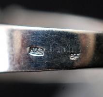Női ezüst(Ag) gyűrű, jelzett, méret: 55,  nettó: 5,7 g