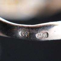 Női ezüst(Ag) gyűrű, jelzett, méret: 55,  nettó: 4,2 g