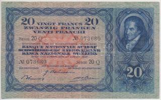 Svájc 1946. 20Fr T:III Switzerland 1946. 20 Francs C:F