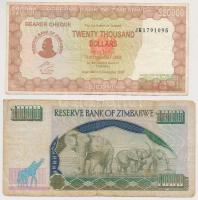 Zimbabwe 2003. 1000$ + 20.000$ T:III
Zimbabwe 2003. 1000 Dollars + 20.000 Dollars C:F