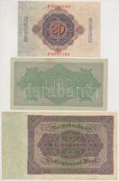 Német Birodalom 1914. 20M + Németország / Weimari Köztársaság 1922. 1000M + 50.000M T:I,III
German ...
