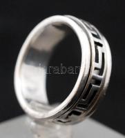 Ezüst(Ag) férfi gyűrű, jelzett, méret: 65, nettó: 8 g