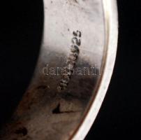 Ezüst(Ag) férfi gyűrű, jelzett, méret: 63, nettó: 8,2 g