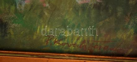 Kováts jelzéssel: Erdő részlet. Pasztell, papír, üvegezett keretben, 48×32 cm