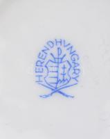 Herendi porcelán  fonott kosár, kézzel festett, hibátlan, jelzett, d: 11,5 cm, m: 4 cm