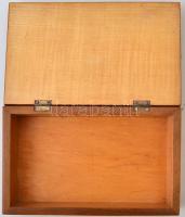 Intarziás cigarettatartó fadoboz, 22×14,5×5,5 cm