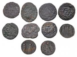 Római Birodalom 10db-os bronzpénz tétel T:3
Roman Empire 10pcs of bronze coins C:F