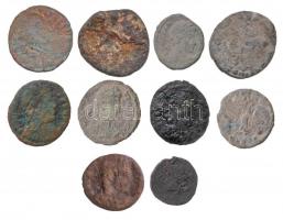 Római Birodalom 10db-os bronzpénz tétel T:3 Roman Empire 10pcs of bronze coins C:F