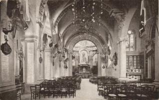 1923 Lisieux, Chapel of the Carmelites, decorated for the Feast of the Triduum, interior