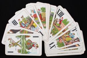 Vegyes kártya tétel: magyar, tarokk, skat, francia, pasziánsz, Uno, teljesek, összesen 7 pakli