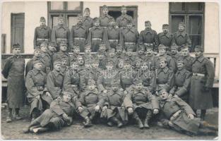 1943 Sepsiszentgyörgy, Katonai csoportkép, fotólap, 8x13 cm / 1943 Sfântu Gheorghe, Soldiers, world war II