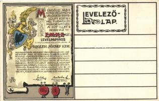 EMKE Levélpapíros reklám, Rigler József Ede / advrtisement of Hungarian custom made letter paper litho