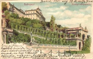 Budapest I. Királyi várpalota, litho (EK)