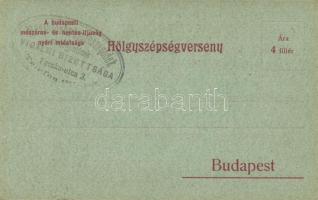 A budapesti mészáros- és hentes-ifjúság nyári mulatsága; Hölgyszépségverseny szavazólapja / Hungarian Revelry of summer of slaughterers and butchers, lady beauty contest voting card