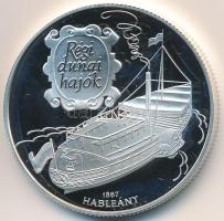 1995. 1000Ft Ag "Régi dunai hajók III - Hableány" T:PP kis ujjlenyomat Adamo EM139