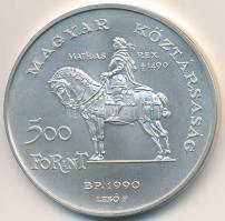 1990. 500Ft Ag "Mátyás király / Beatrix" T:BU 
Adamo EM113