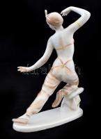 Hollóházi porcelán háremhölgy, kézzel festett, hibátlan, jelzett, m: 25 cm
