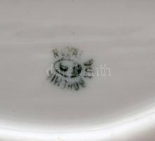 Royal Dux porcelán vágtázó lovak, kézzel festett, hibátlan, jelzett, 18x13 cm