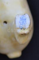 Herendi porcelán malac, kézzel festett, jelzett, hibátlan, 6x3,5x2,5 cm