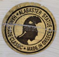 A haldokló Achilles, alabástrom szobor, jelzett, apró kopásnyomokkal, m: 16 cm