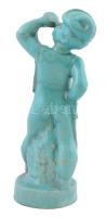 Ivó fiú, mázas kerámia figura, jelzés nélkül, hibátlan, m: 26 cm