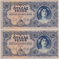 1945. 500P (2x) sorszámkövetők T:II,III